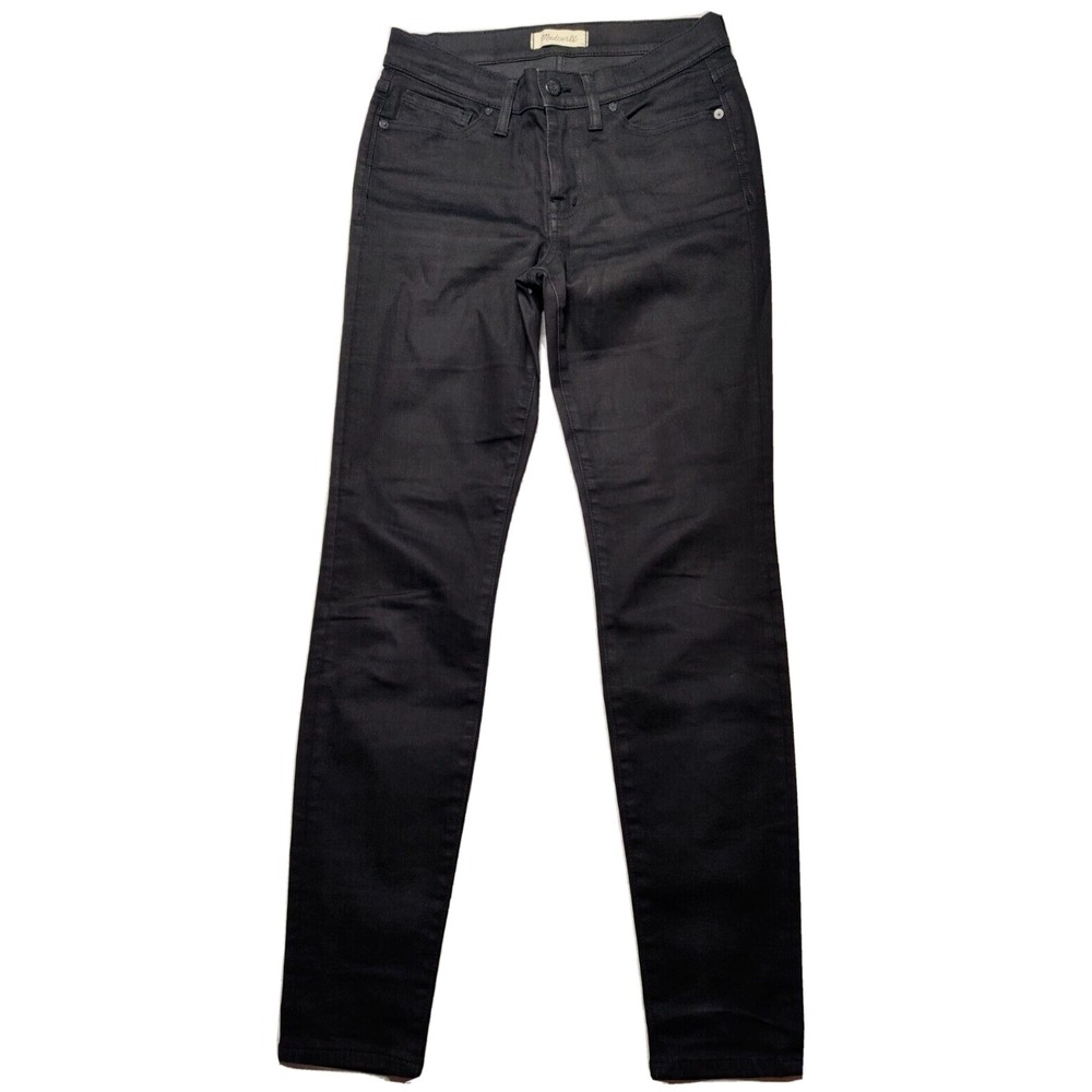 MADEWELL SKINNY SKINNY Women Size 28 Black Stretch Denim Jeans EUC